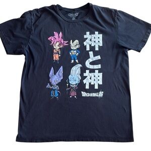 DRAGON BALL Z SUPER CHIBI CHARACTERS MENS LARGE BLACK COTTON T-SHIRT